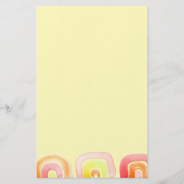 Papeterie Peinture d'art arc-en-ciel abstraite moderne (Devant)