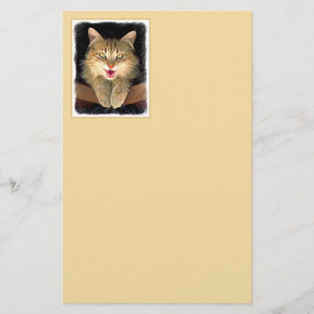 Papeterie Peinture de chat Mad - Cute Original Cat Art (Devant)