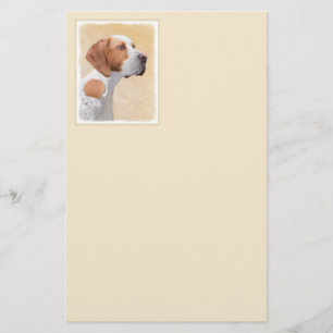Papeterie Peinture de pointeur - jolie art original de chien