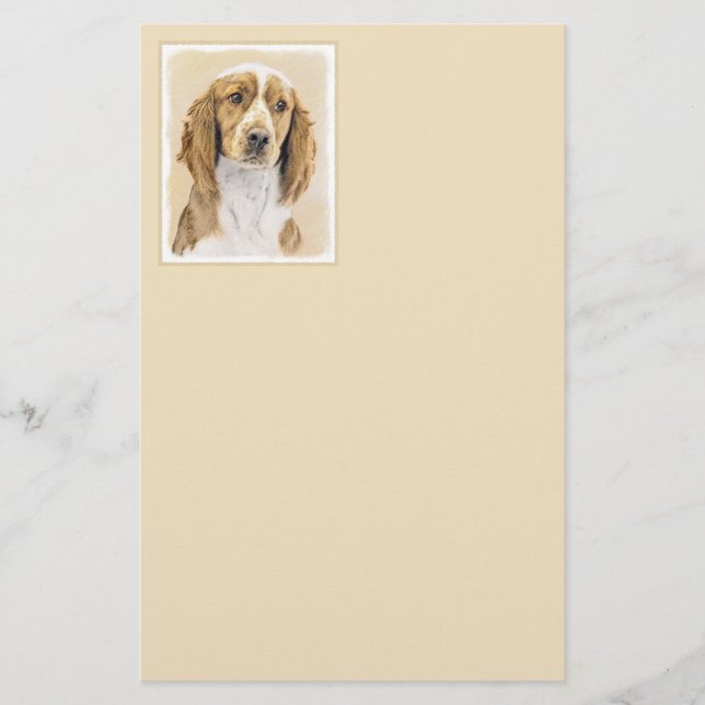 Papeterie Peinture d'espagnol Welsh Springer - Art original  (Devant)