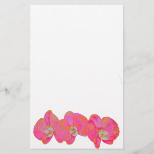 Papeterie Peinture d'orchidée rose