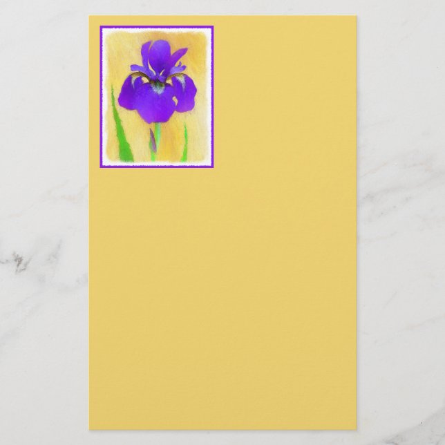 Papeterie Peinture Iris à pois pourpre - Chien original mign (Devant)