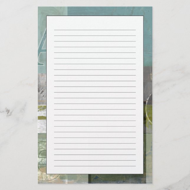 Papeterie Peinture moderne avec les lettres assorties (Devant)