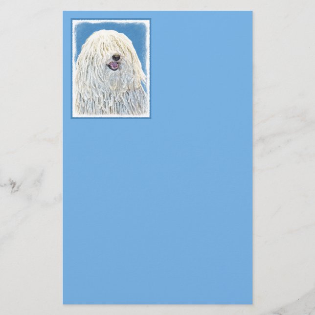 Papeterie Peinture Puli - Cute Original Chien Art (Devant)
