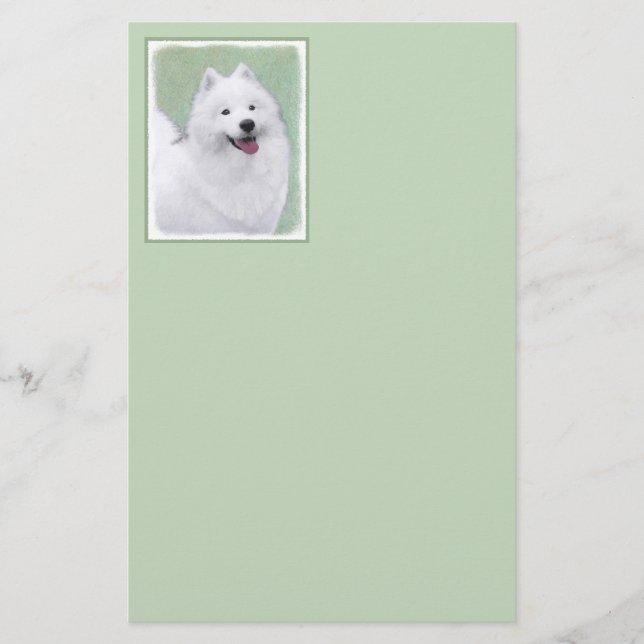 Papeterie Peinture Samoyed - Cute Original Chien Art (Devant)