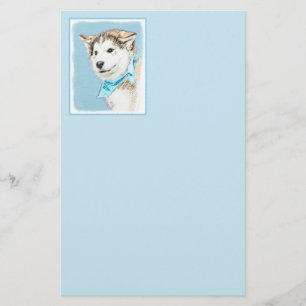 Papeterie Peinture Sibérienne Husky Puppy - Art Chien origin