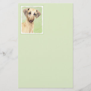 Papeterie Peinture Sloughis - Joli art original pour chien