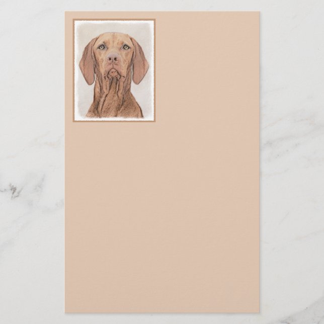 Papeterie Peinture Vizsla - Joli art original chien (Devant)