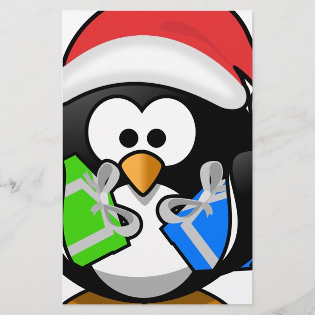 Papeterie Penguin avec cadeaux (Devant)