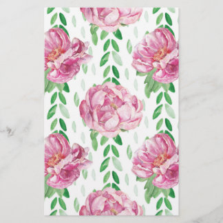 Papeterie Peonies d'aquarelle rose