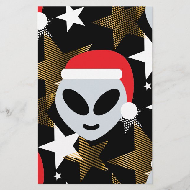 Papeterie père Noël alien emoji (Devant)
