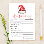 Papeterie Père Noël Christmas Conseils Baby shower Activité<br><div class="desc">C'est un Noël du Père Noël Conseils pour l'activité de Baby shower de maman. *Conseils pour maman - Écrivez des mots significatifs de conseil à la mère pour être!</div>