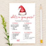 Papeterie Père Noël Christmas What's In Purse Baby shower Je<br><div class="desc">C'est un Noël Casquette du Père Noël What's In Your Purse Baby shower Jeu. *Qu'y a-t-il dans votre sac à main? - Les clients obtiendront des points pour chaque objet qu'ils ont dans leur sac à main. Celui qui obtient le plus de points,  gagne !</div>