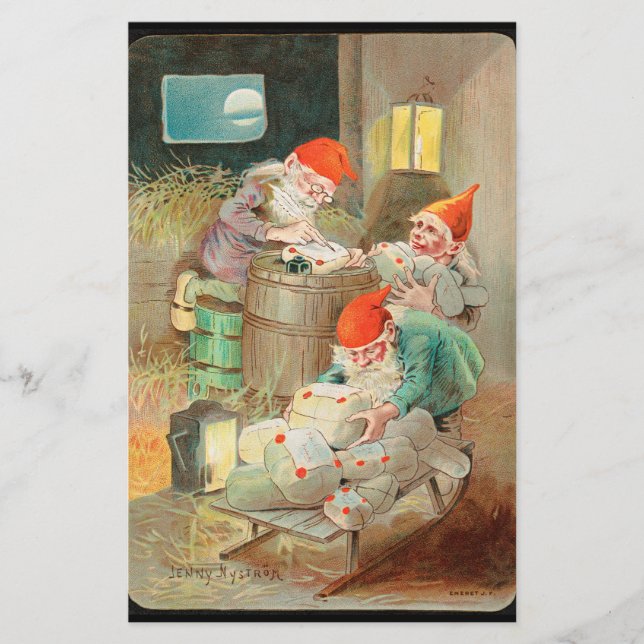 Papeterie Père Noël suédoise de Noël (par Jenny Nyström) (Devant)