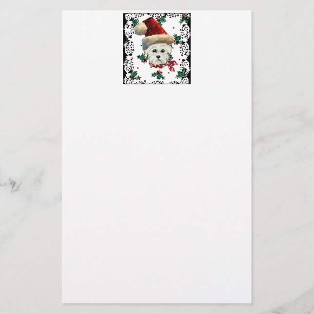 Papeterie Père Noël Westie (Devant)