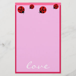 Papeterie personnalisable de coccinelle
