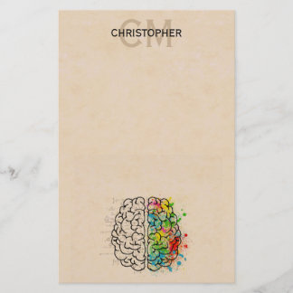 Papeterie Personnalisation du cerveau humain gauche et droit