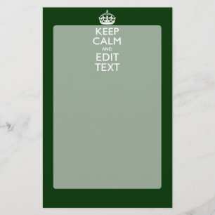 Papeterie Personnalisé Gardez Le Calme Et Votre Texte Décor