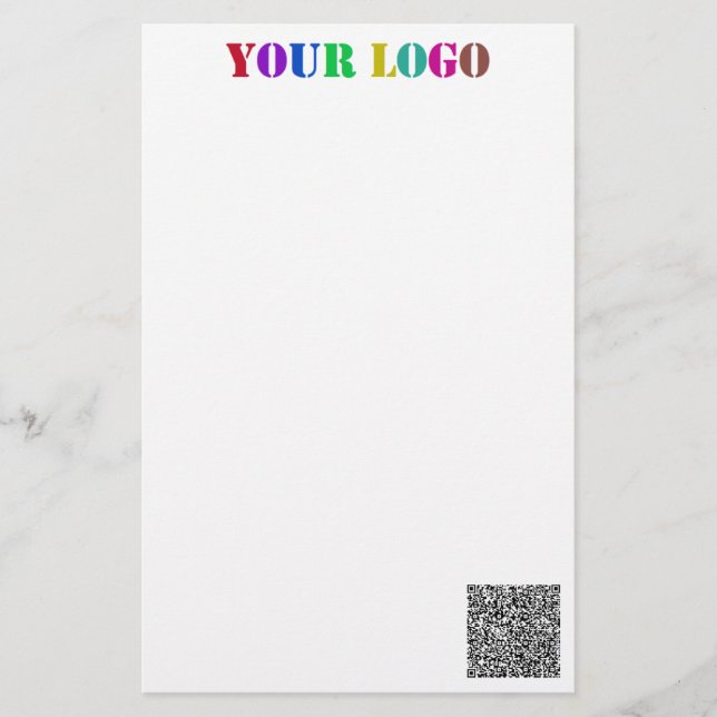 Papeterie personnalisée avec votre logo et code QR (Devant)