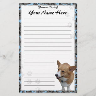 Papeterie personnalisée de corgi de Gallois de