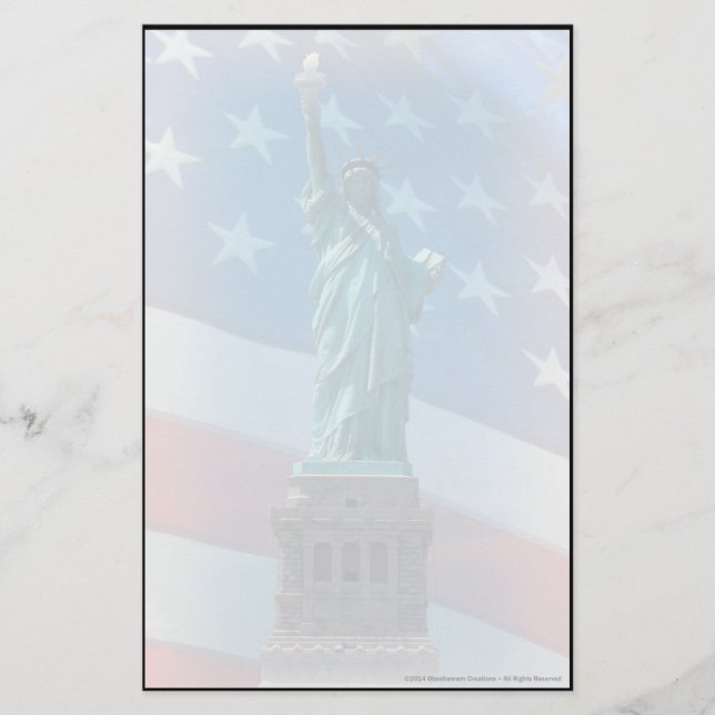 Papeterie personnalisée de la Statue de la Liberté (Devant)