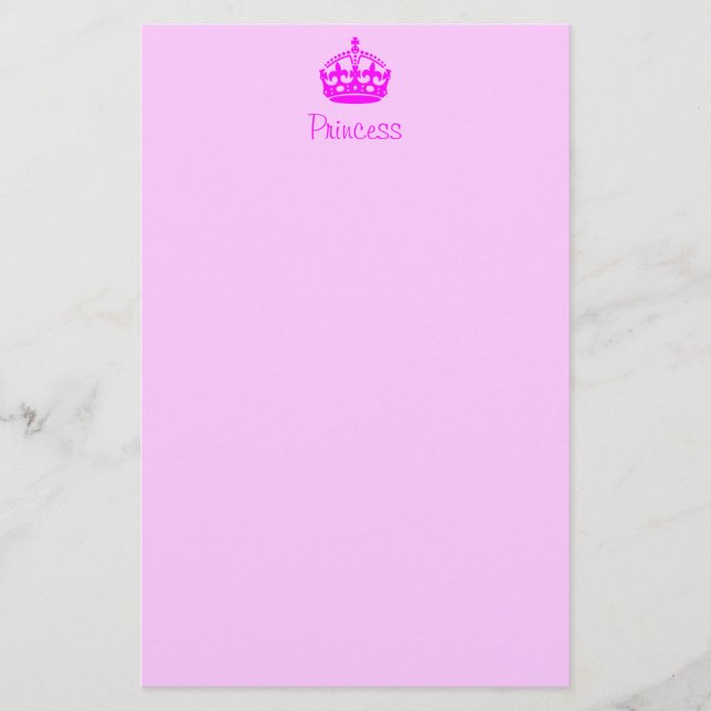 Papeterie personnalisée de princesse (Devant)