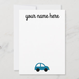 Papeterie personnalisée de voiture Cartes de corre