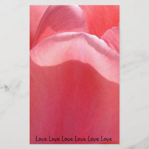 Papeterie personnalisée Fleurs de Tulipe Rose Prin