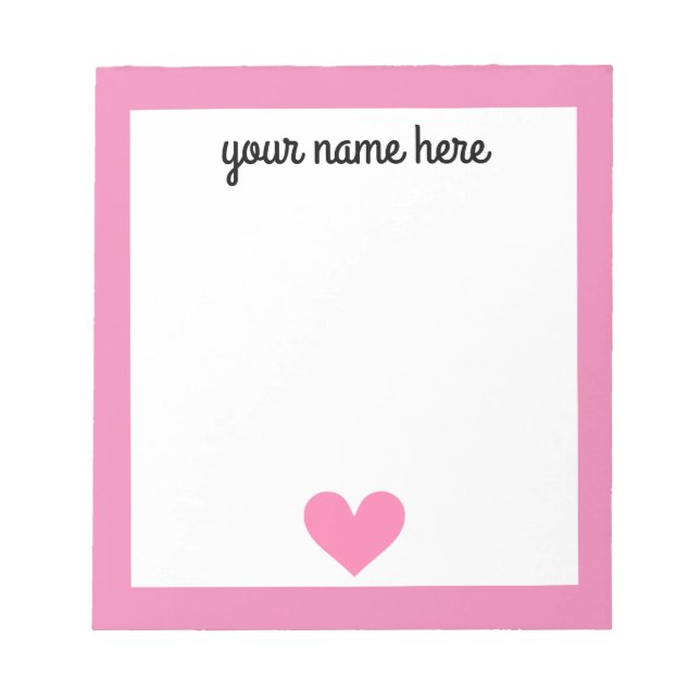 Papeterie personnalisée pour filles bloc-notes (Devant)