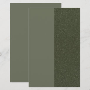 Papeterie personnalisée verte mousse avec texture