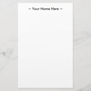 Papeterie personnaliser changement nom texte blanc noir