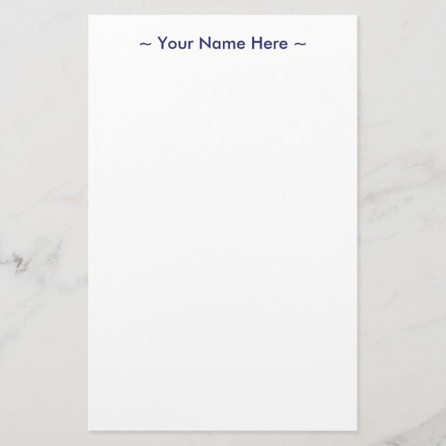Papeterie personnaliser modifier nom texte marine bleu blanc (Devant)