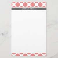 PERSONNEL CUSTOM mignon grand poka point corail au