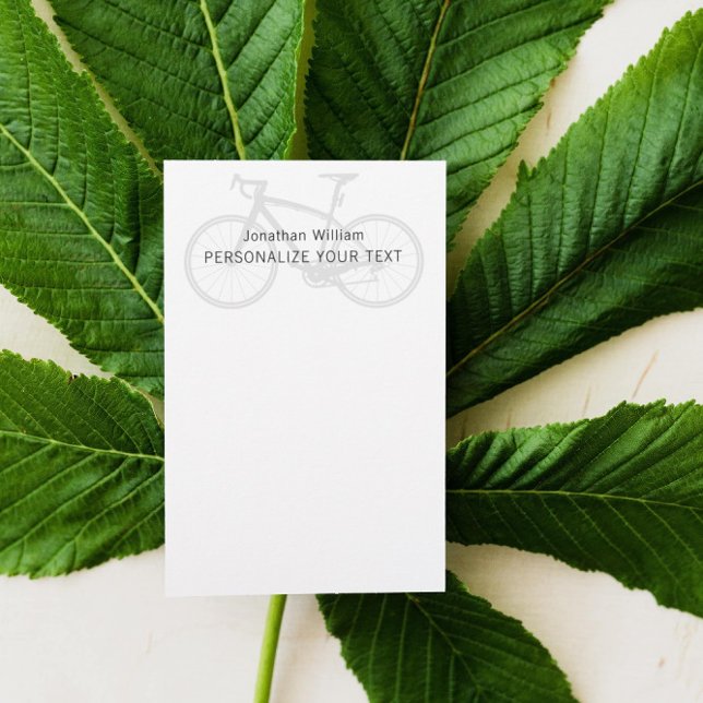 Papeterie personnelle rétro élégante simple bicycl (Créateur téléchargé)