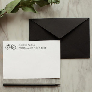Papeterie personnelle rétro vélo simple élégant
