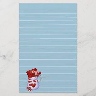 Papeterie Petit bonhomme de neige dans Red Hat