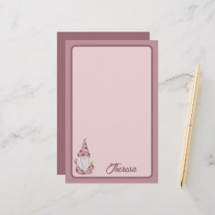 Papeterie Petit Gnome rose détaillé