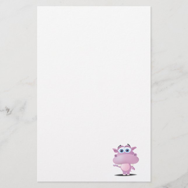 Papeterie petit hippo triste mignon (Devant)