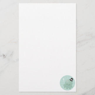 Papeterie Petit poulpe mignon utilisant un casquette