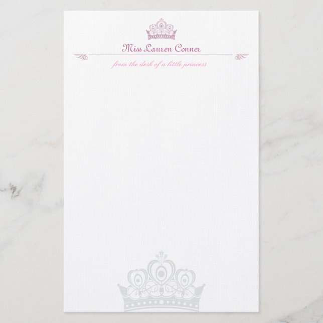 Papeterie Petite Note-paper de princesse Personalised (Devant)