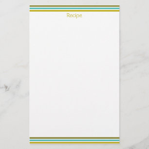 Papeterie Petites feuilles de papier recette avec Gree Turqu
