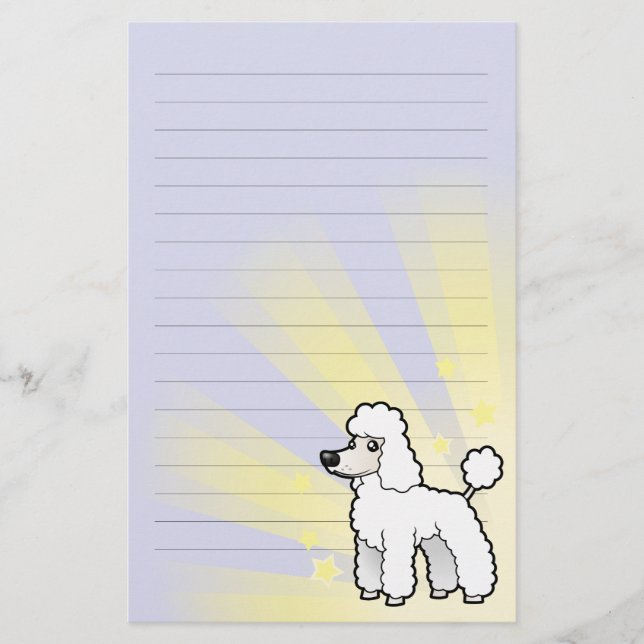 Papeterie Peu d'étoile standard/coupe de chiot caniche de (Devant)