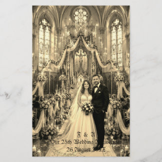 Papeterie Photo de couple pour les 25 ans de mariage