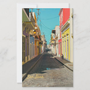 Papeterie Photographie de rue pavée de vieux San Juan