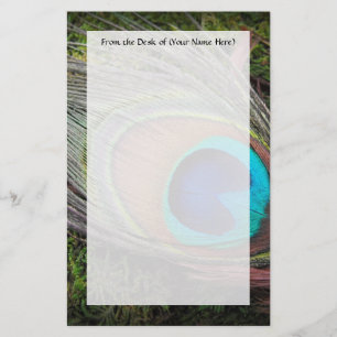 Papeterie Photographie riche et élégante de plume de paon