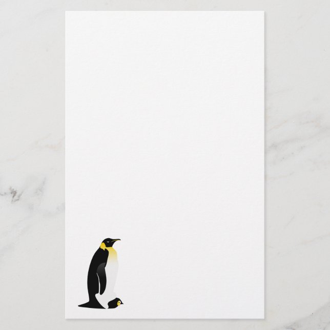 Papeterie Pingouin avec son bébé (Devant)