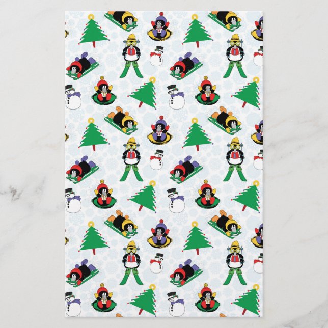 Papeterie Pingouin de Noël (Devant)