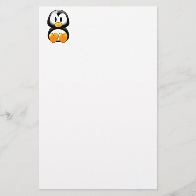 Papeterie Pingouin mignon de bébé - Customizeable (Devant)