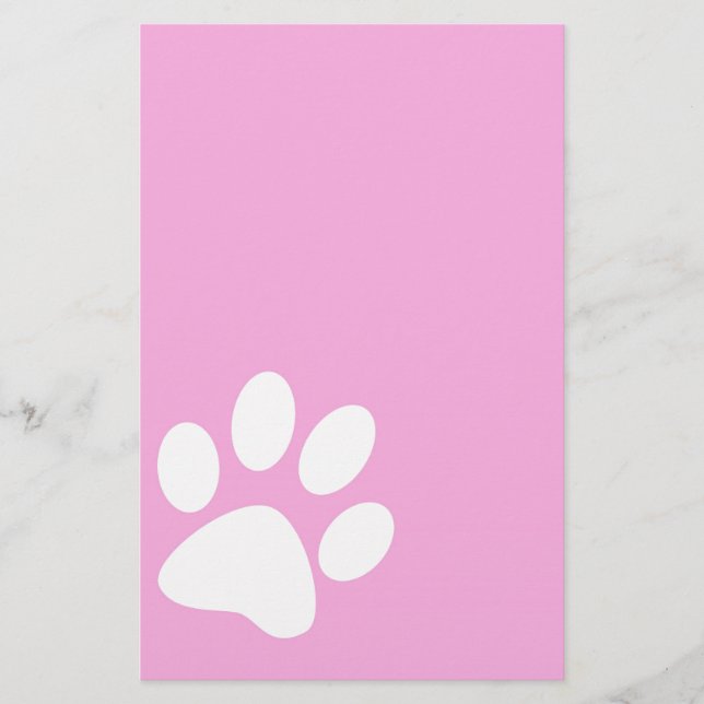 Papeterie pink animal pet paw (Devant)