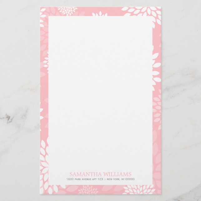 Papeterie Pink Chrysanthemum (Devant)